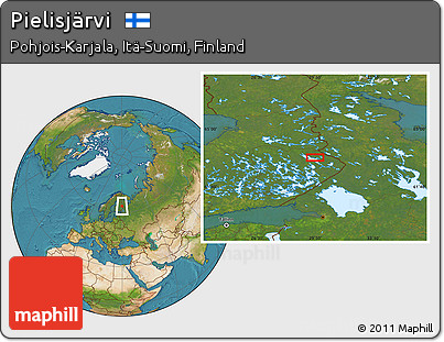 Satellite Location Map of Pielisjärvi