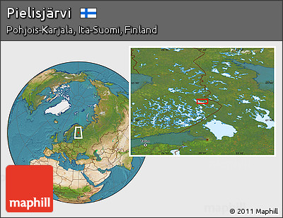 Satellite Location Map of Pielisjärvi