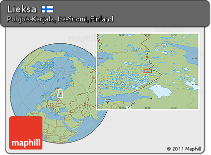Savanna Style Location Map of Lieksa