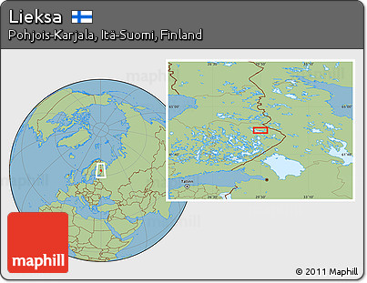 Savanna Style Location Map of Lieksa