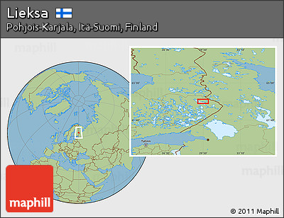 Savanna Style Location Map of Lieksa