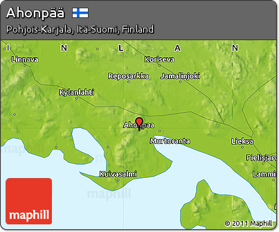 Physical Map of Ahonpää