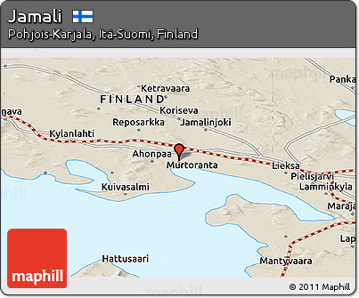 Shaded Relief Panoramic Map of Jamali