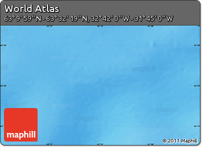 Physical Map of the Area around 63° 21' 9" N, 32° 13' 30" W