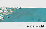 Satellite Panoramic Map of the area around 63° 21' 9" N, 40° 43' 30" W