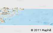 Shaded Relief Panoramic Map of the area around 63° 21' 9" N, 40° 43' 30" W