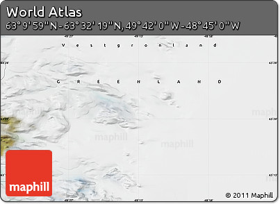 Satellite Map of the Area around 63° 21' 9" N, 49° 13' 30" W