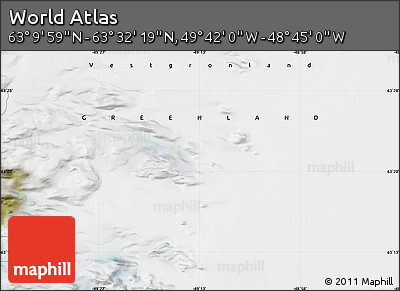 Satellite Map of the Area around 63° 21' 9" N, 49° 13' 30" W