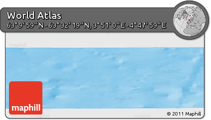 Physical Panoramic Map of the Area around 63° 21' 9" N, 4° 19' 30" E