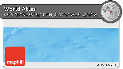 Physical Panoramic Map of the Area around 63° 21' 9" N, 4° 10' 30" W