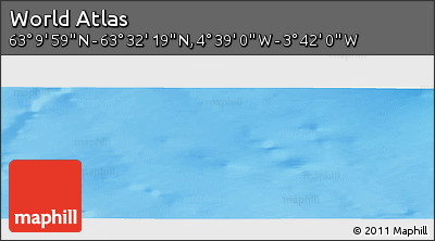 Physical Panoramic Map of the Area around 63° 21' 9" N, 4° 10' 30" W