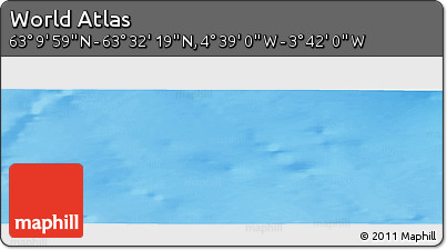 Shaded Relief Panoramic Map of the Area around 63° 21' 9" N, 4° 10' 30" W