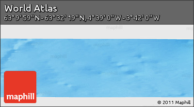 Shaded Relief Panoramic Map of the Area around 63° 21' 9" N, 4° 10' 30" W