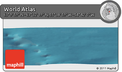 Satellite Panoramic Map of the Area around 63° 21' 9" N, 55° 10' 29" W