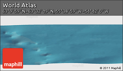 Satellite Panoramic Map of the Area around 63° 21' 9" N, 55° 10' 29" W