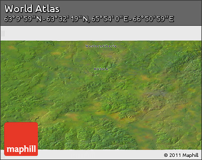 Satellite 3D Map of the Area around 63° 21' 9" N, 66° 22' 30" E