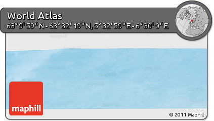 Physical Panoramic Map of the Area around 63° 21' 9" N, 6° 1' 30" E