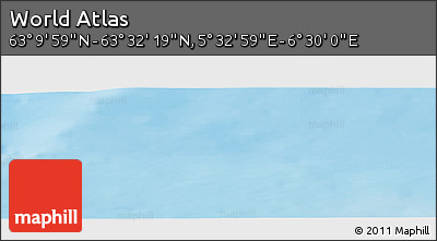 Physical Panoramic Map of the Area around 63° 21' 9" N, 6° 1' 30" E