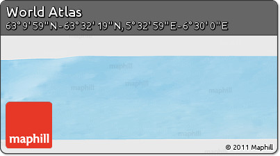 Physical Panoramic Map of the Area around 63° 21' 9" N, 6° 1' 30" E
