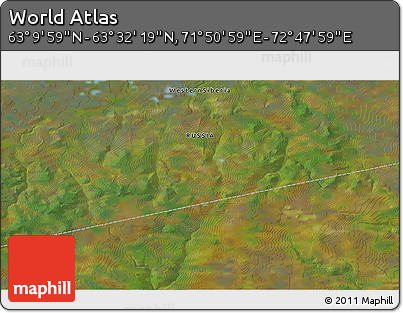 Satellite 3D Map of the Area around 63° 21' 9" N, 72° 19' 29" E