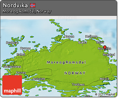 Physical 3D Map of Nordvika