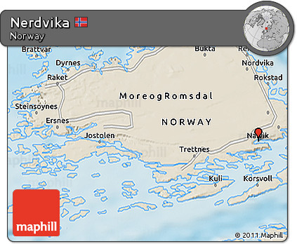 Shaded Relief 3D Map of Nerdvika