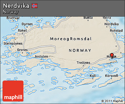 Shaded Relief 3D Map of Nerdvika