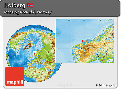 Physical Location Map of Holberg