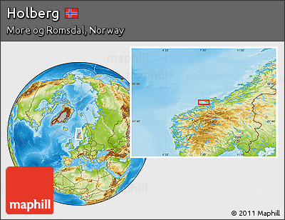 Physical Location Map of Holberg