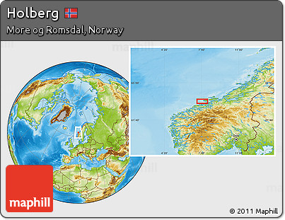 Physical Location Map of Holberg