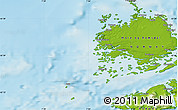 Physical Map of the area around 63° 21' 9" N, 7° 43' 29" E