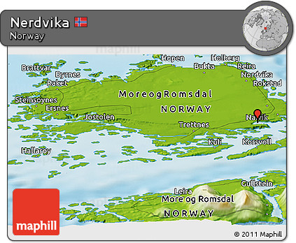 Physical Panoramic Map of Nerdvika