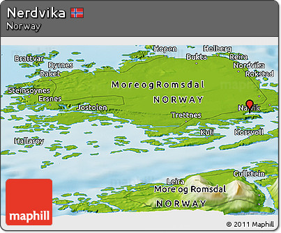 Physical Panoramic Map of Nerdvika