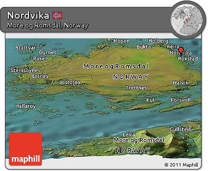 Satellite Panoramic Map of Nordvika