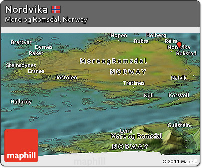 Satellite Panoramic Map of Nordvika