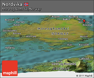 Satellite Panoramic Map of Nordvika