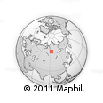 Outline Map of the Area around 63° 21' 9" N, 93° 34' 29" E, rectangular outline