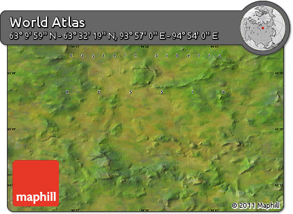 Satellite Map of the Area around 63° 21' 9" N, 94° 25' 30" E