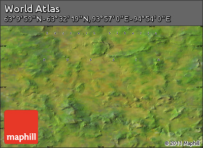Satellite Map of the Area around 63° 21' 9" N, 94° 25' 30" E