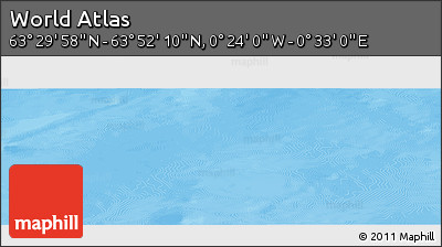 Physical Panoramic Map of the Area around 63° 41' 4" N, 0° 4' 30" E
