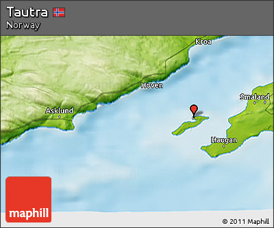 Physical 3D Map of Tautra