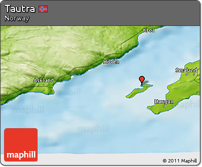 Physical 3D Map of Tautra