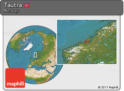 Satellite Location Map of Tautra