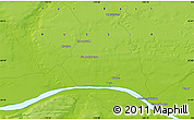 Physical Map of the area around 63° 41' 4" N, 119° 55' 30" E
