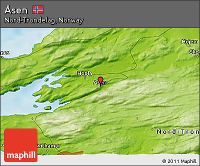 Physical 3D Map of Åsen