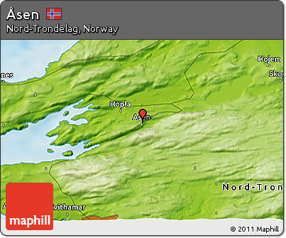 Physical 3D Map of Åsen