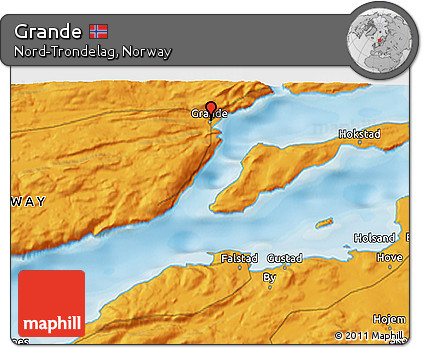 Political 3D Map of Grande
