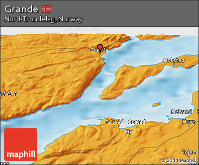 Political 3D Map of Grande