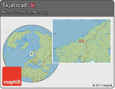 Savanna Style Location Map of Skjølstad