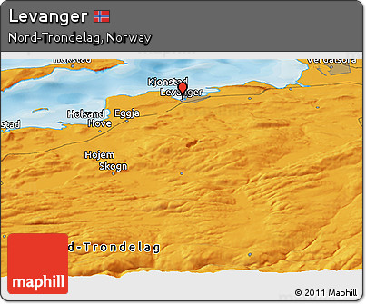 Political Panoramic Map of Levanger